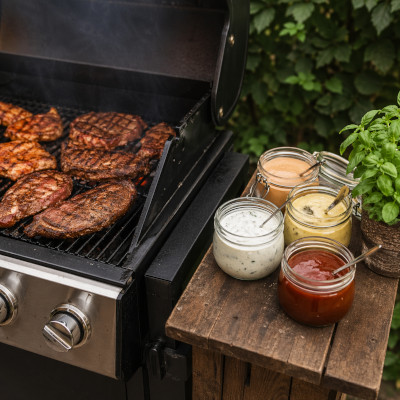 Dips zu Fleisch im Twist-Off-Glas